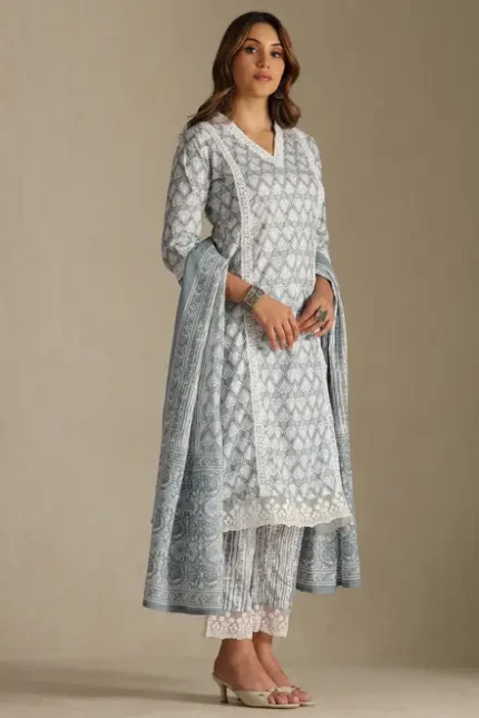 Cotton Grey Suit Set