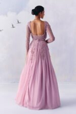 Purple Georgette & Net Gown