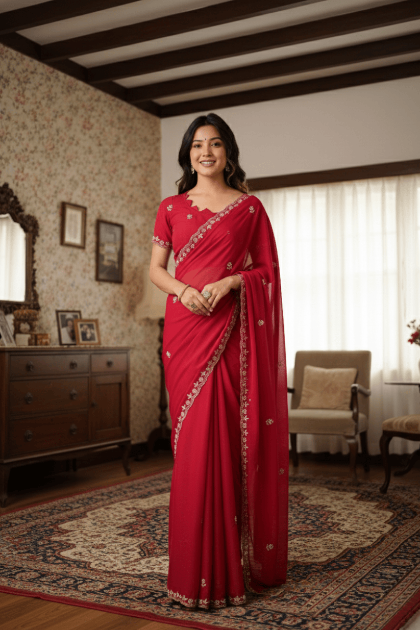 Dark_Pink_Embroidered_Georgette_Lace_Saree_1.png