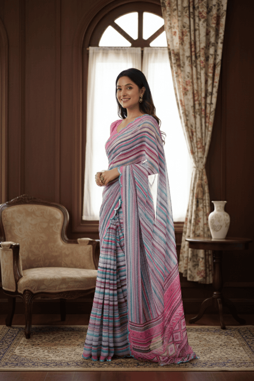Multi_Color_Printed_Mirror_Work_Georgette_Saree_3.png