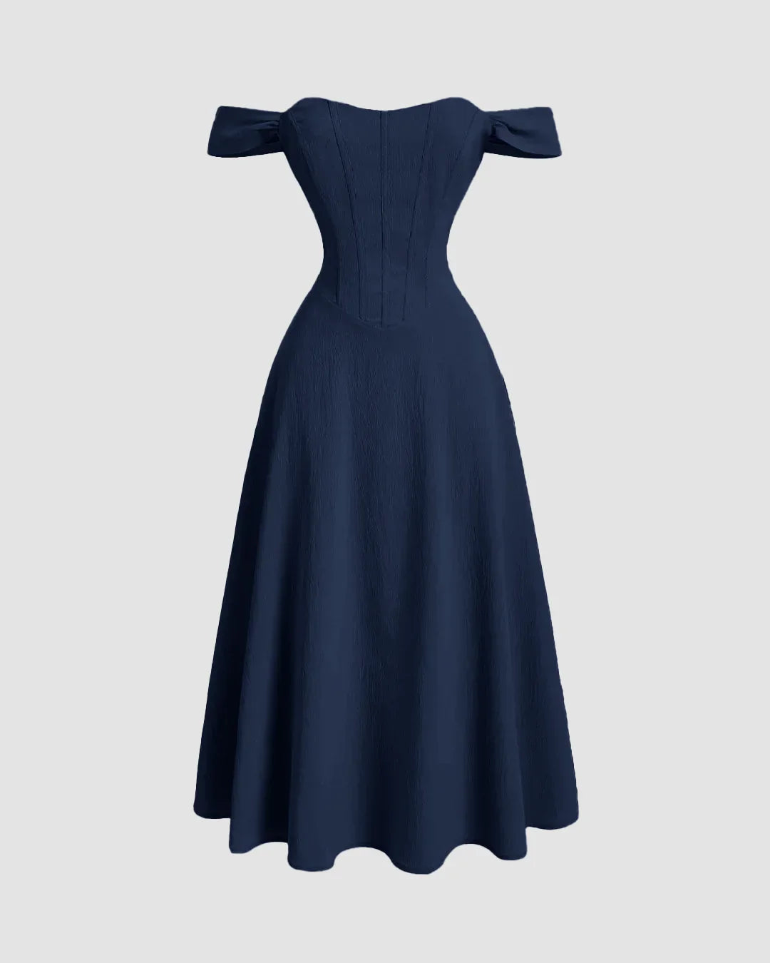 Navy_Blue_Faux_Fishbone_Design_Romantic_One-Shoulder_Dress.jpg