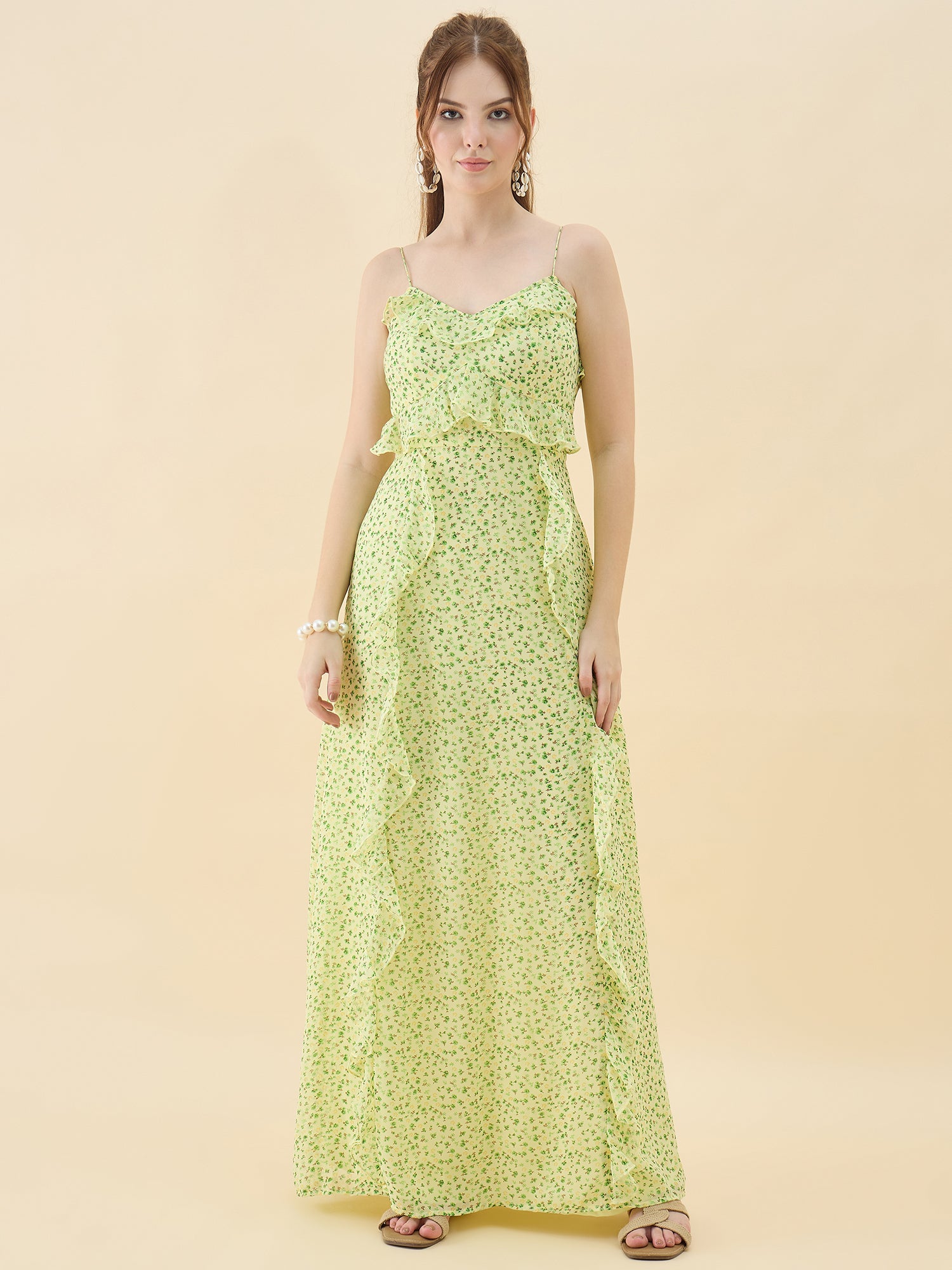 Printed_Spaghetti_Strap_Maxi_Dress_with_Cascading_Ruffles_Green_1.jpg