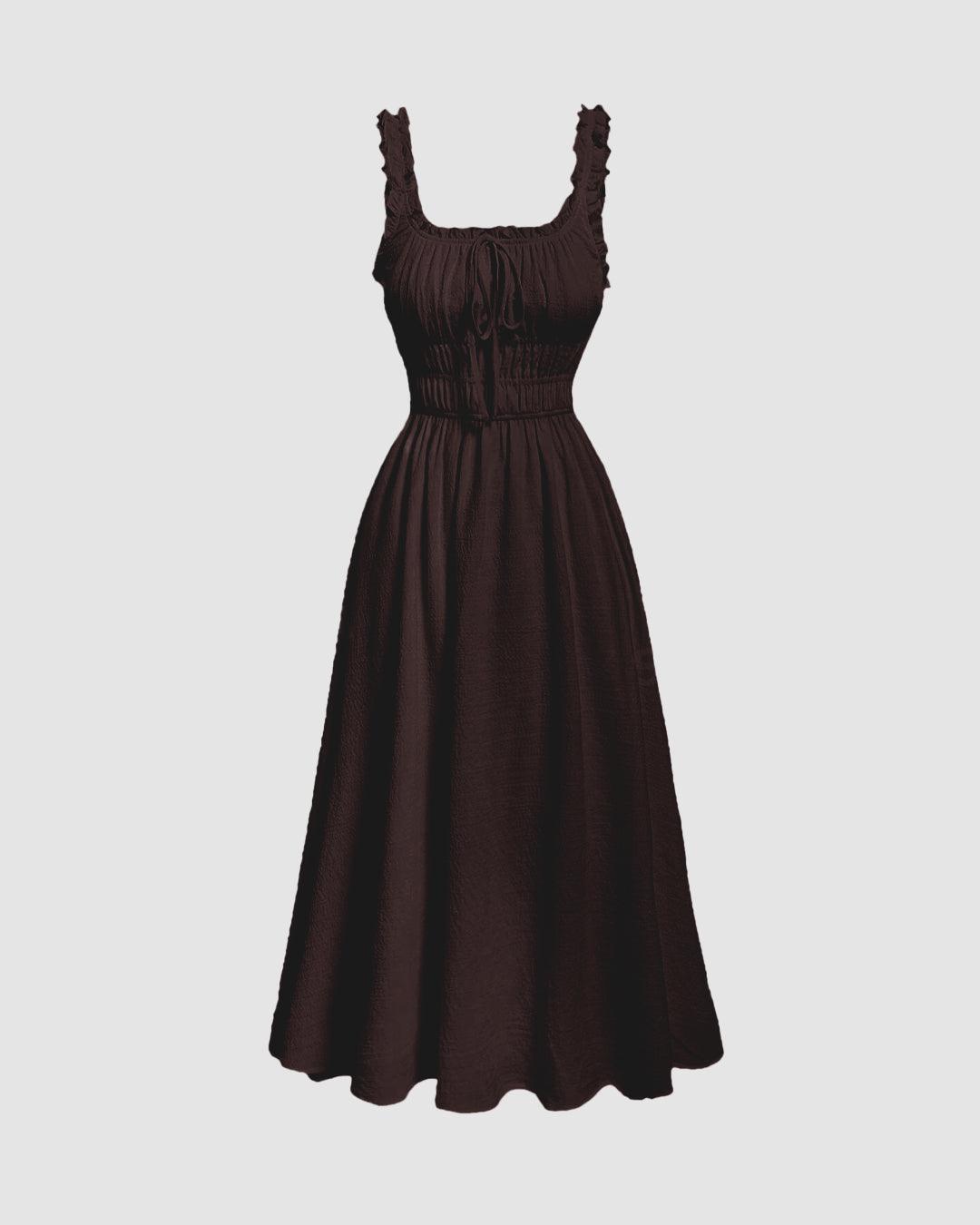 Solid_Frill_Trim_Tie_Front_Chocolate_Brown_Midi_Dress.jpg