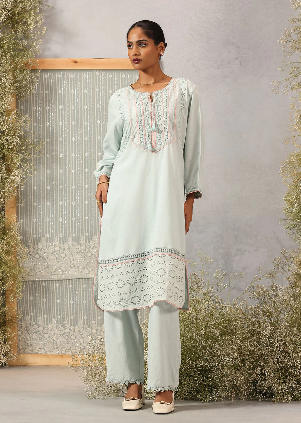 k2 Sky Blue Kurta Set