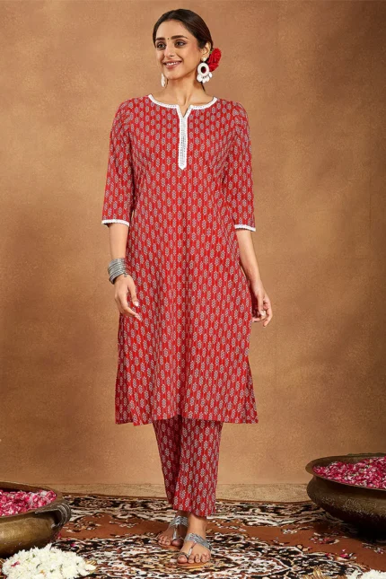 Straight Fit Cotton Kurta