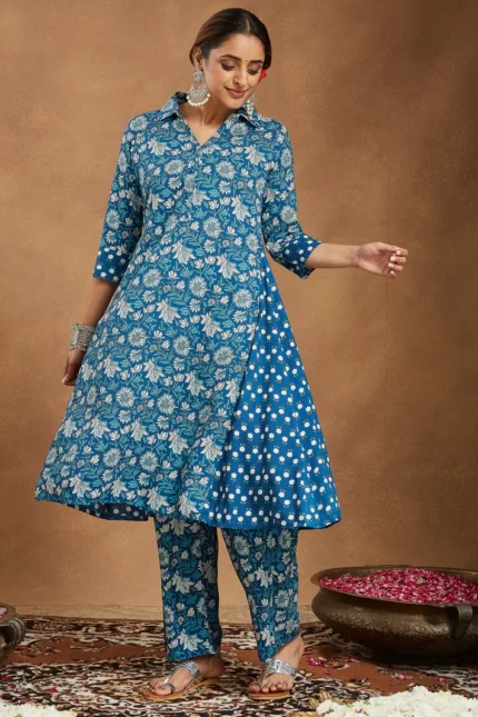 Floral Printed A-Line Kurta