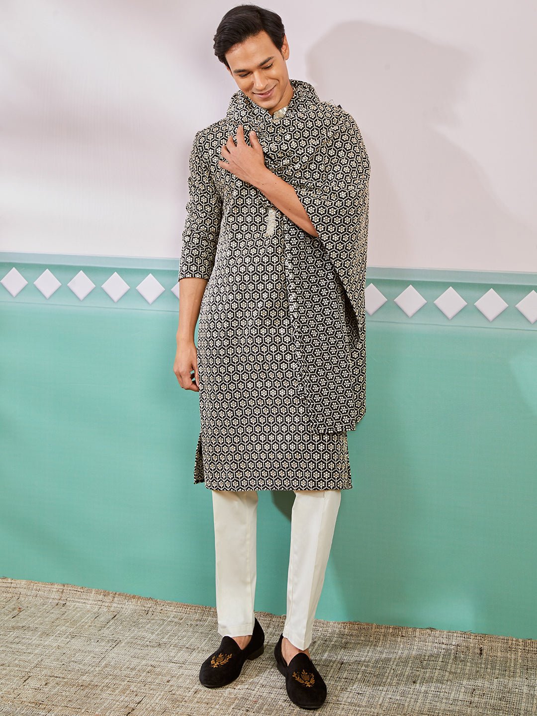 mens-black-chikankari-embroidered-kurta-set-with-cream-satin-pyjama-black-dupattavasmk633blnp865crnd633bl-36vastramay-3457687.jpg