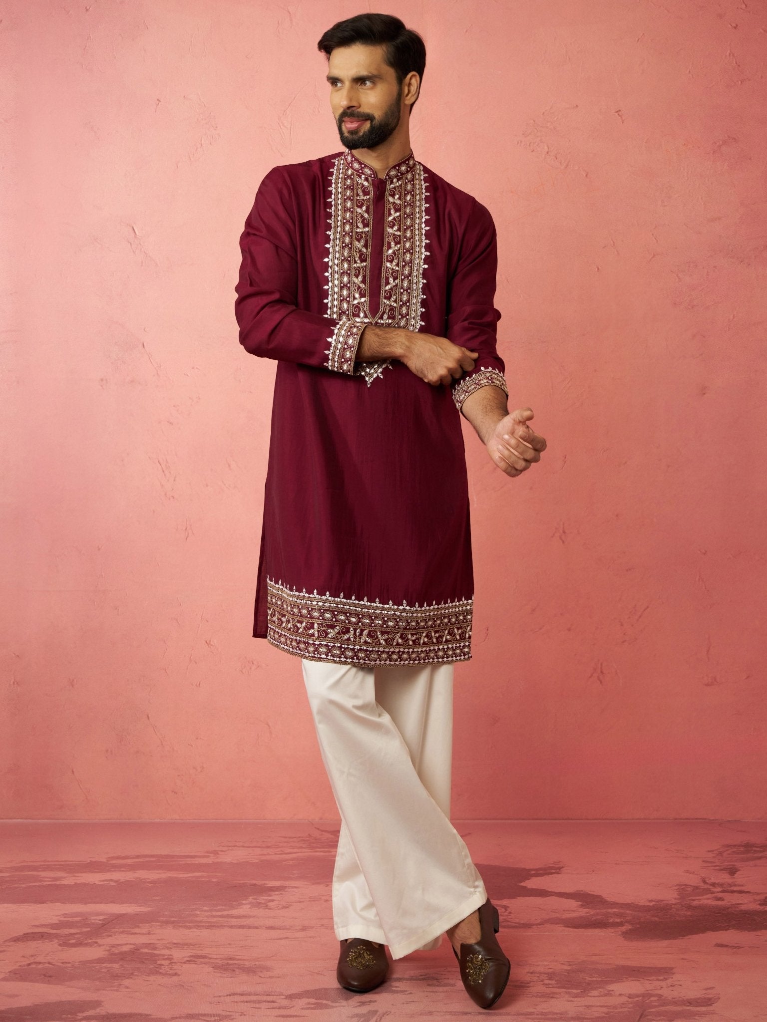 mens-wine-chanderi-kurta-set-with-cream-pantvasmk884wnnpant875cr-36vastramay-5103471.jpg